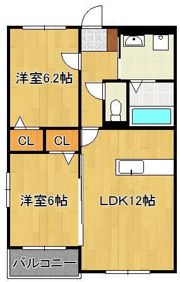 メリーパル小倉東の間取り画像