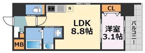 Dimora難波の間取り画像