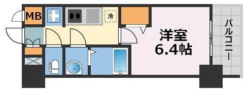 プレサンス堺筋本町エグゼブランの間取り画像