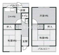 寝屋川木屋町テラスハウスの間取り画像