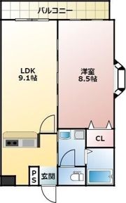 コリーヌ鷹子の間取り画像