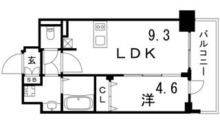 プレサンスTHE神戸の間取り画像