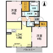 カームヒルズ Dの間取り画像