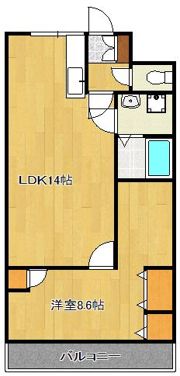 フジエホワイトローザ熊谷 309号室の間取り画像
