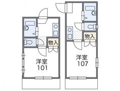 レオパレス中野第6の間取り画像