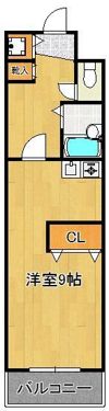 ラックユニティ上到津の間取り画像