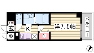 レジュールアッシュ神戸元町の間取り画像