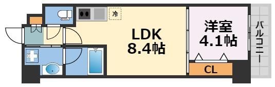 北浜プライマリーワンの間取り画像