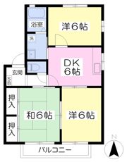 ディアスリーベンB棟の間取り画像