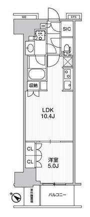 WORVE横浜伊勢佐木町の間取り画像