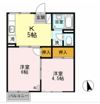 コーポ羽衣 Cシャルダンの間取り画像