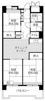 ビレッジハウス品川八潮タワー1号棟の間取り画像