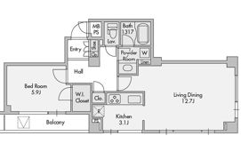 プライムアーバン赤坂の間取り画像