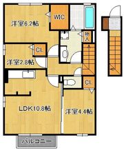 カルドーK＆K B棟の間取り画像