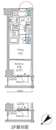 パークアクシス品川南大井パークフロントの間取り画像