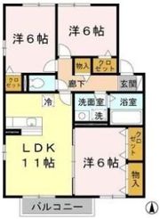 ロイヤル倉治 C棟の間取り画像