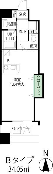パストラーレ江坂の間取り画像
