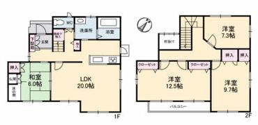 焼山此原 H邸貸家の間取り画像