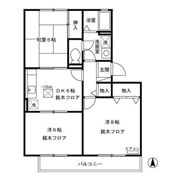 石楠花ハイツの間取り画像