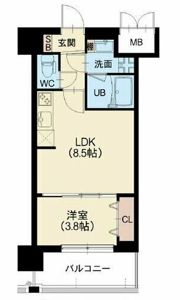 スプランディッド難波SOUTHの間取り画像