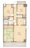 スカール喜多川B棟の間取り画像
