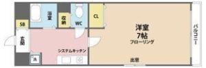 レディースパインヒル北梅田の間取り画像