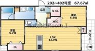 (仮称)大阪市浪速区難波中3丁目ヘーベルメゾンの間取り画像