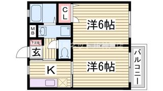 中山手ガーデンパレスD棟の間取り画像