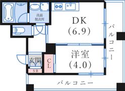 リアンジェ兵庫本町の間取り画像