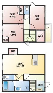 サン・ガーデン中津東Ⅱの間取り画像