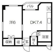 花隈ダイヤハイツの間取り画像