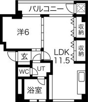 レジデンスカープ請地の間取り画像