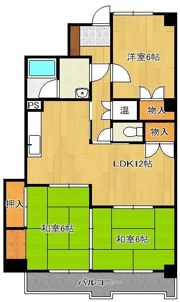 グリーンハイツ第1引野103の間取り画像