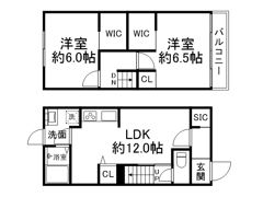 細田町3丁目貸家の間取り画像