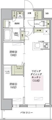 アーバネックス南森町WESTの間取り画像
