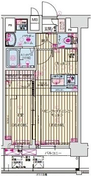 プレサンスOSAKA姫里ヴィオンの間取り画像