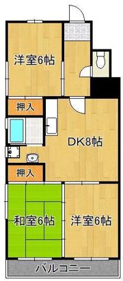 コーポ森山の間取り画像