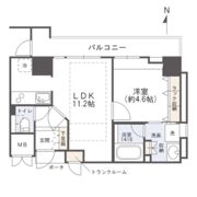 ジーニス大阪ウエストの間取り画像