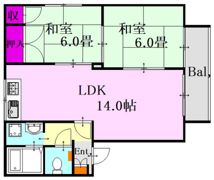 フレグランス串戸B棟の間取り画像