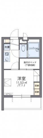 レオパレスハーバーサイドW棟の間取り画像