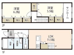 サンメゾン寺家駅北口の間取り画像