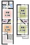 黒原旭町借家の間取り画像