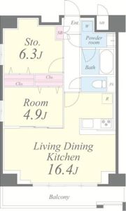 クレシェンテ月島の間取り画像