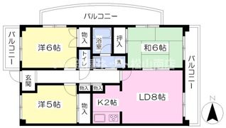 クリーンハイツ越智Ⅱの間取り画像