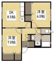 コーポラス板野Aの間取り画像