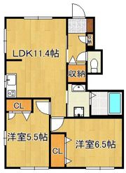 シトラスコート門司港 B棟の間取り画像