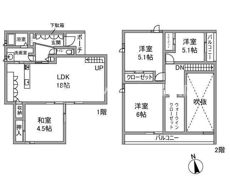 坊袋戸建の間取り画像