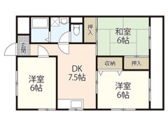 カルチェ中川2の間取り画像