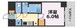 プレサンスタワー難波WESTの間取り画像