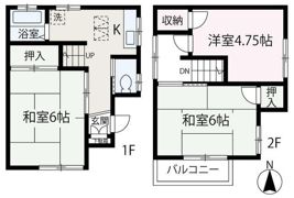 大和田5丁目福島貸家の間取り画像